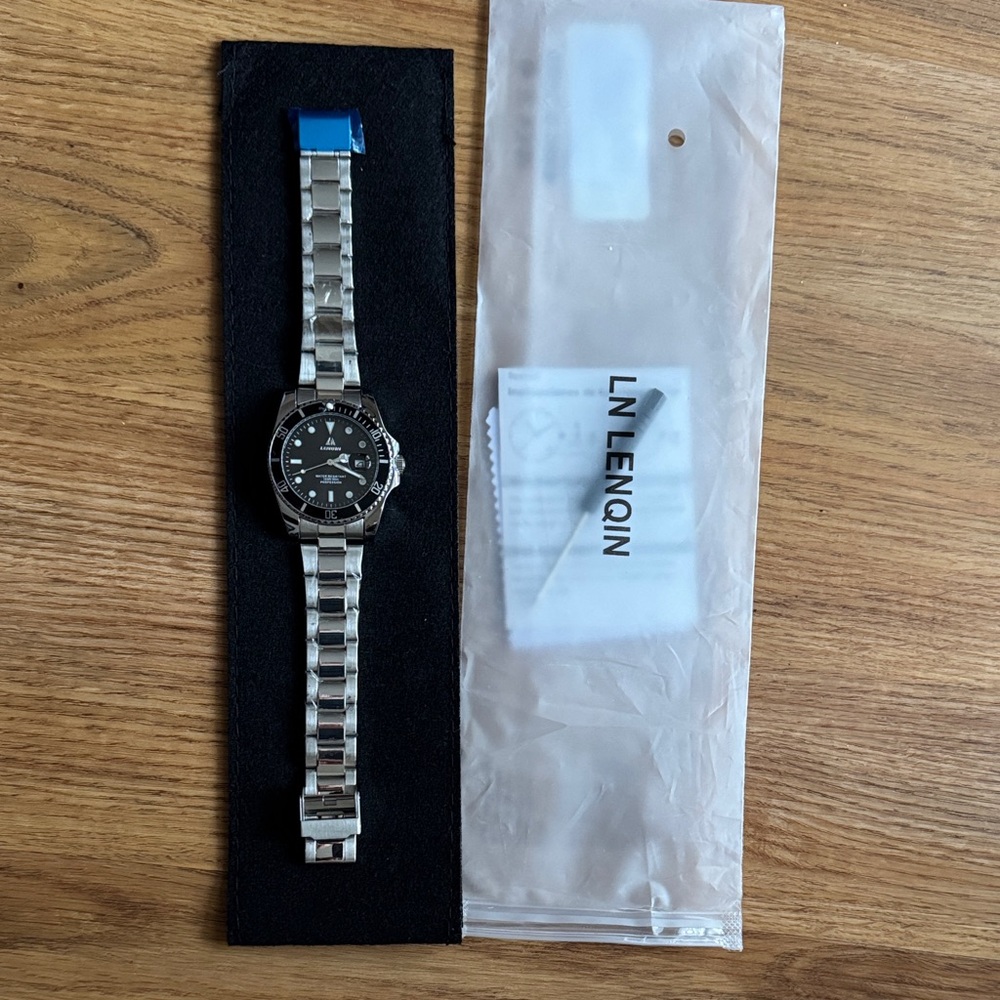 Silver and Black Watch